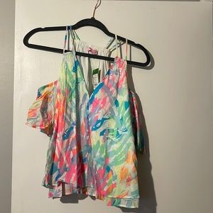 Lilly pulizter Bellamine top in sparkling sands